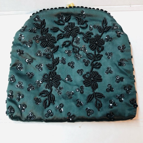 Black Vintage Evening Purse Made for Gimbels. - Picture 3 of 7